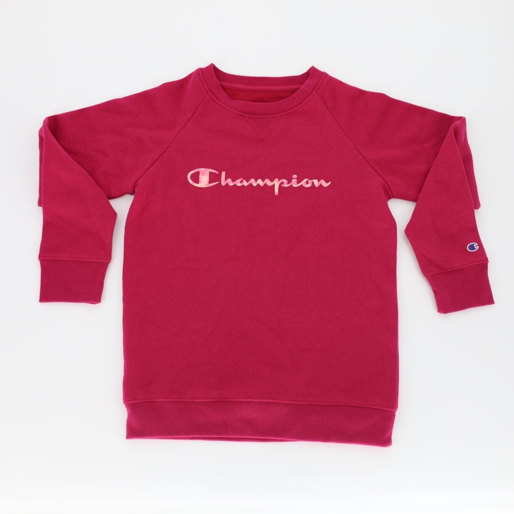 NWOT Champion Girls Fleece Crew,‎ Script Logo